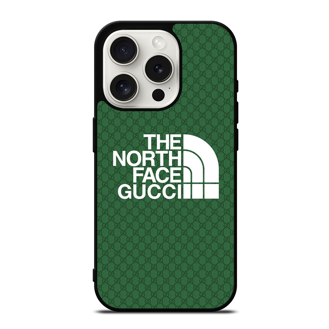 THE NORTH FACE X GUCCI PATTERN iPhone 15 Pro Case Cover